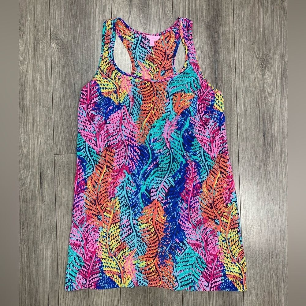 Lily Pulitzer Betty Silk Racerback Dress Size Large